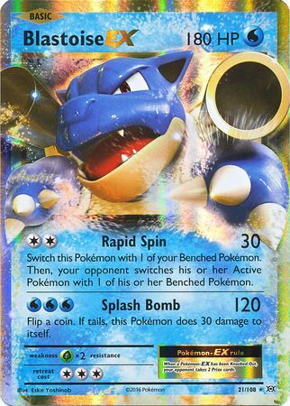 the blastoise is an ultra-rare pokémon card